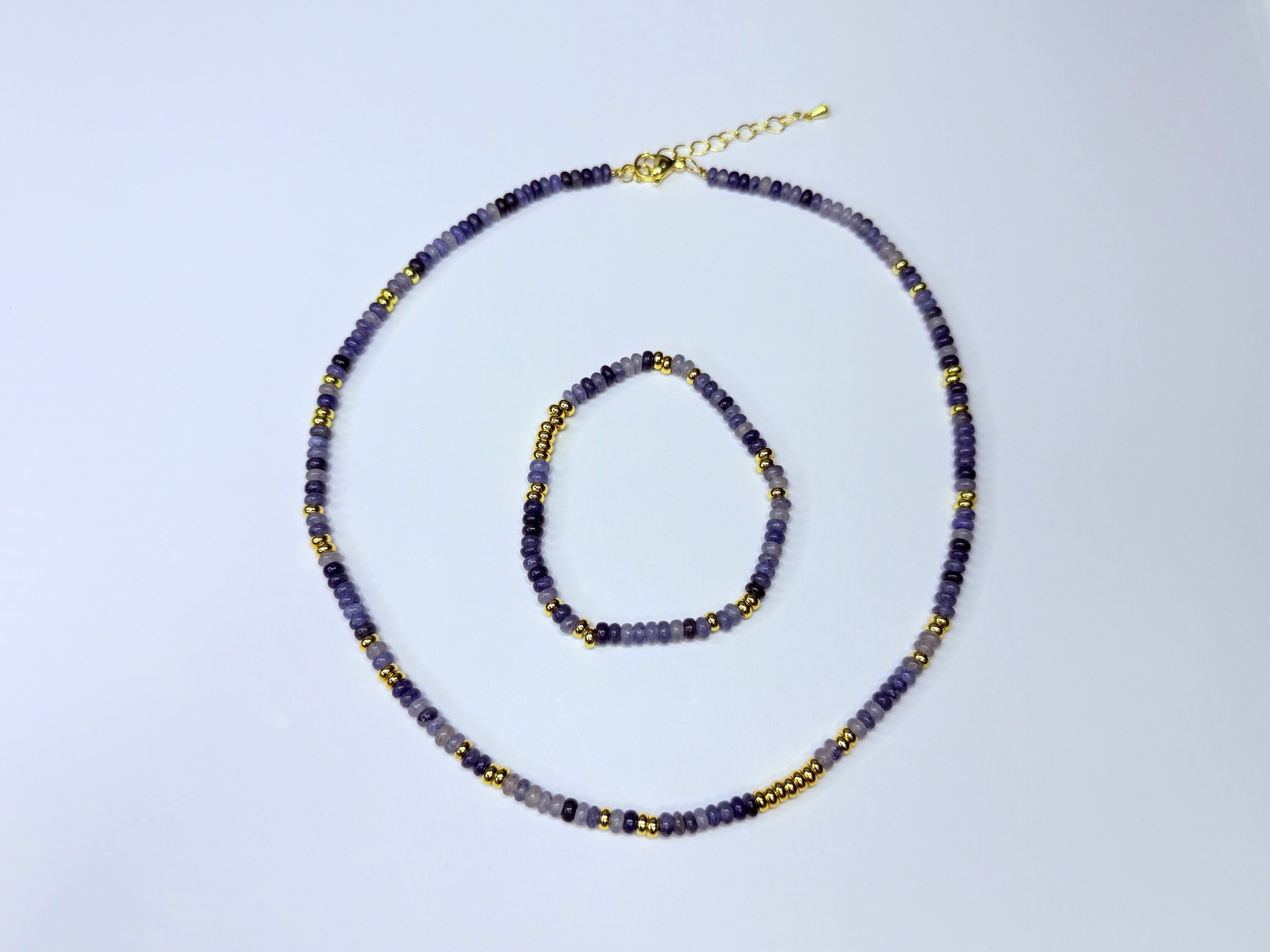 Lapis lazuli stone set.
