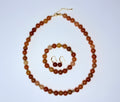 Orange agate set.