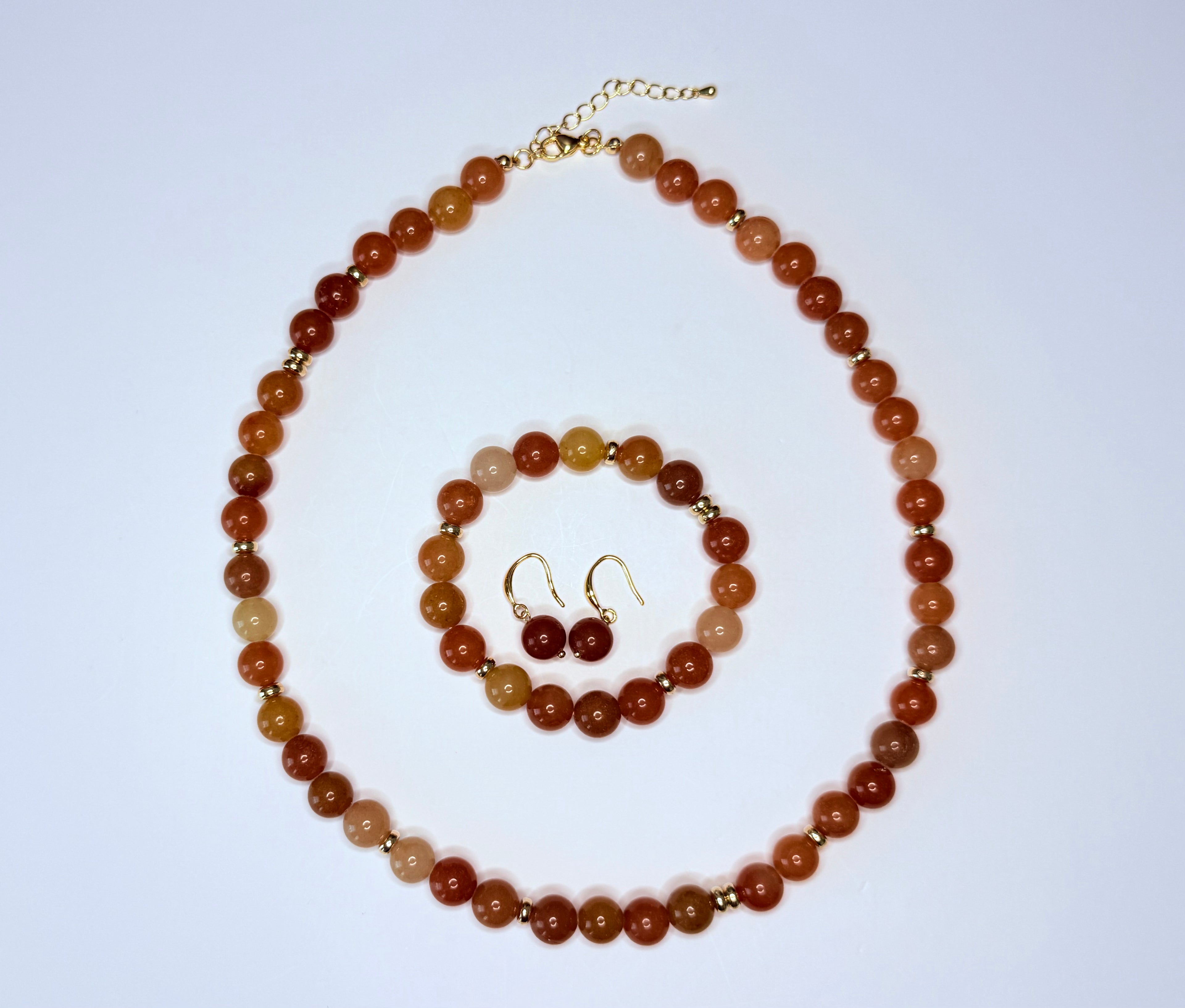Orange agate set.