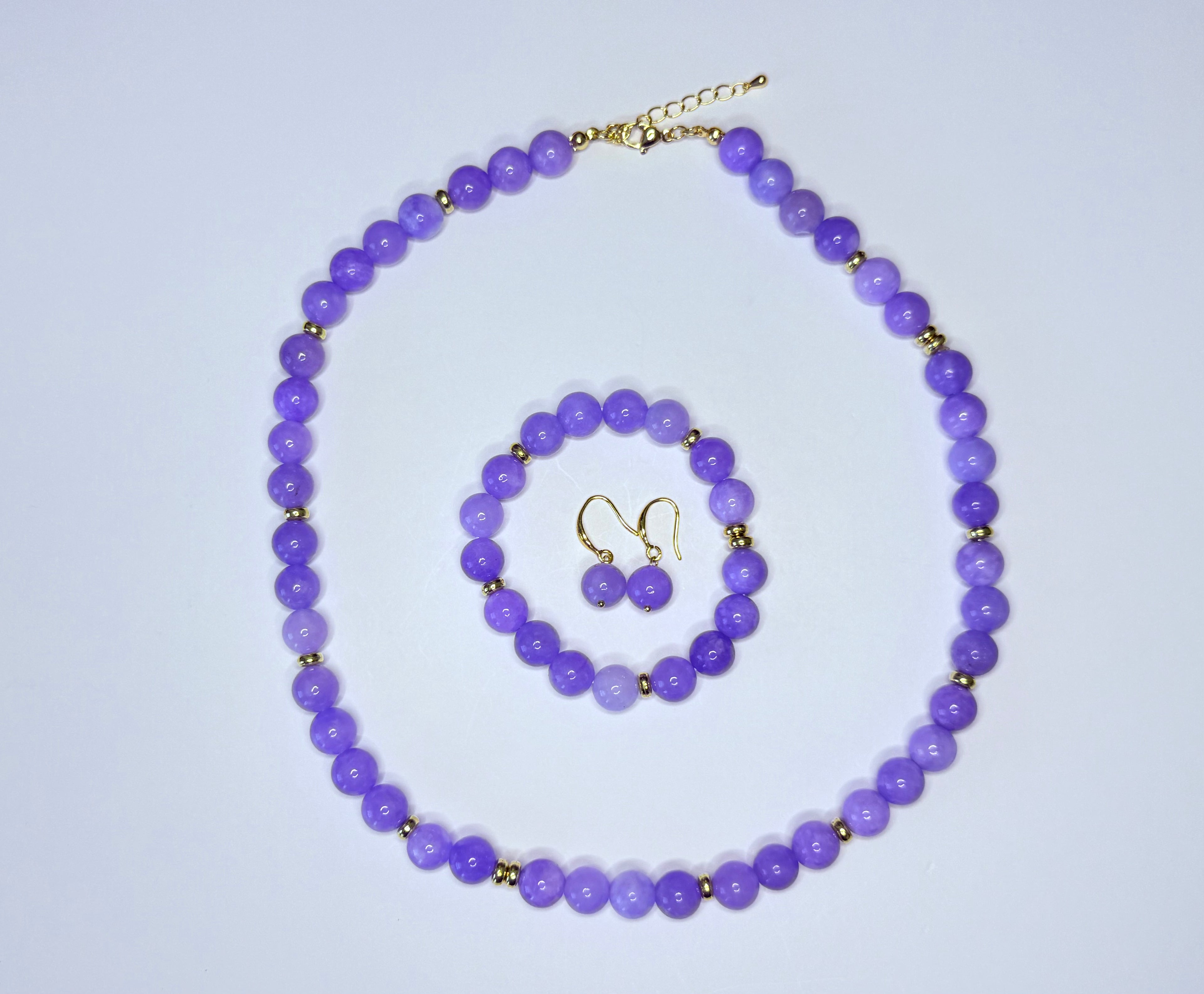 Violet agate set.