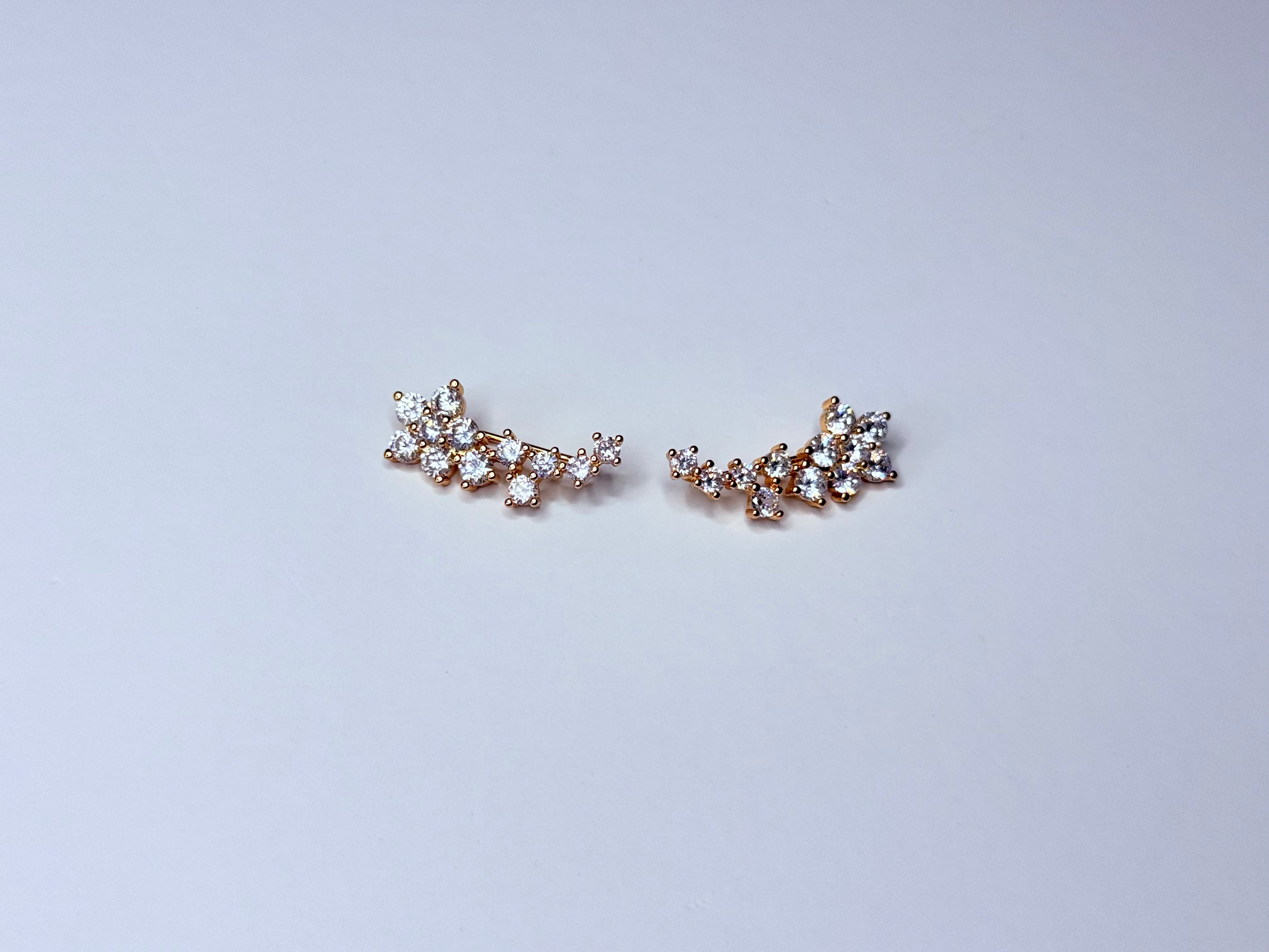 floral diamond earring.
