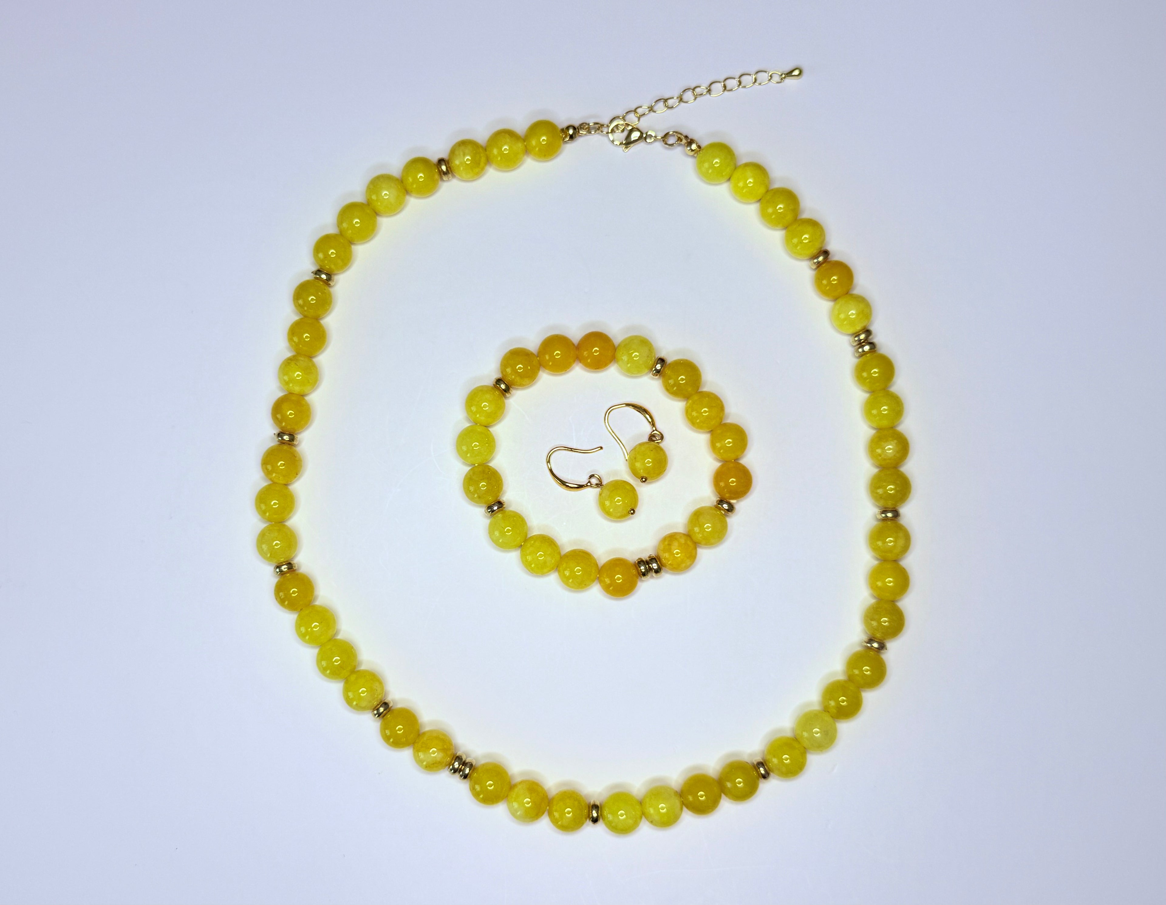 Yellow agate set.