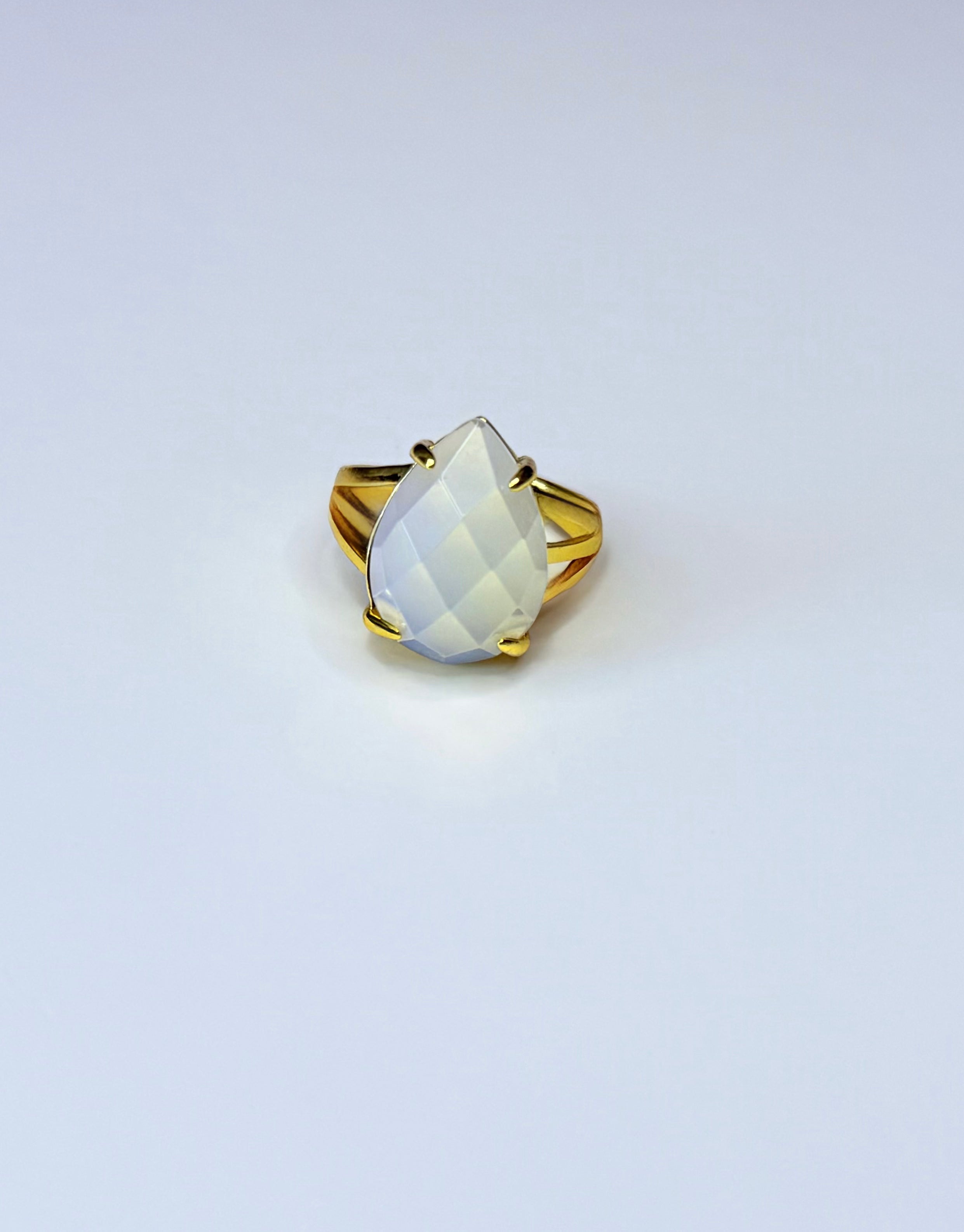 Adjustable opalite stone ring.