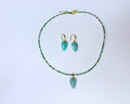 Mint quartz stone set.