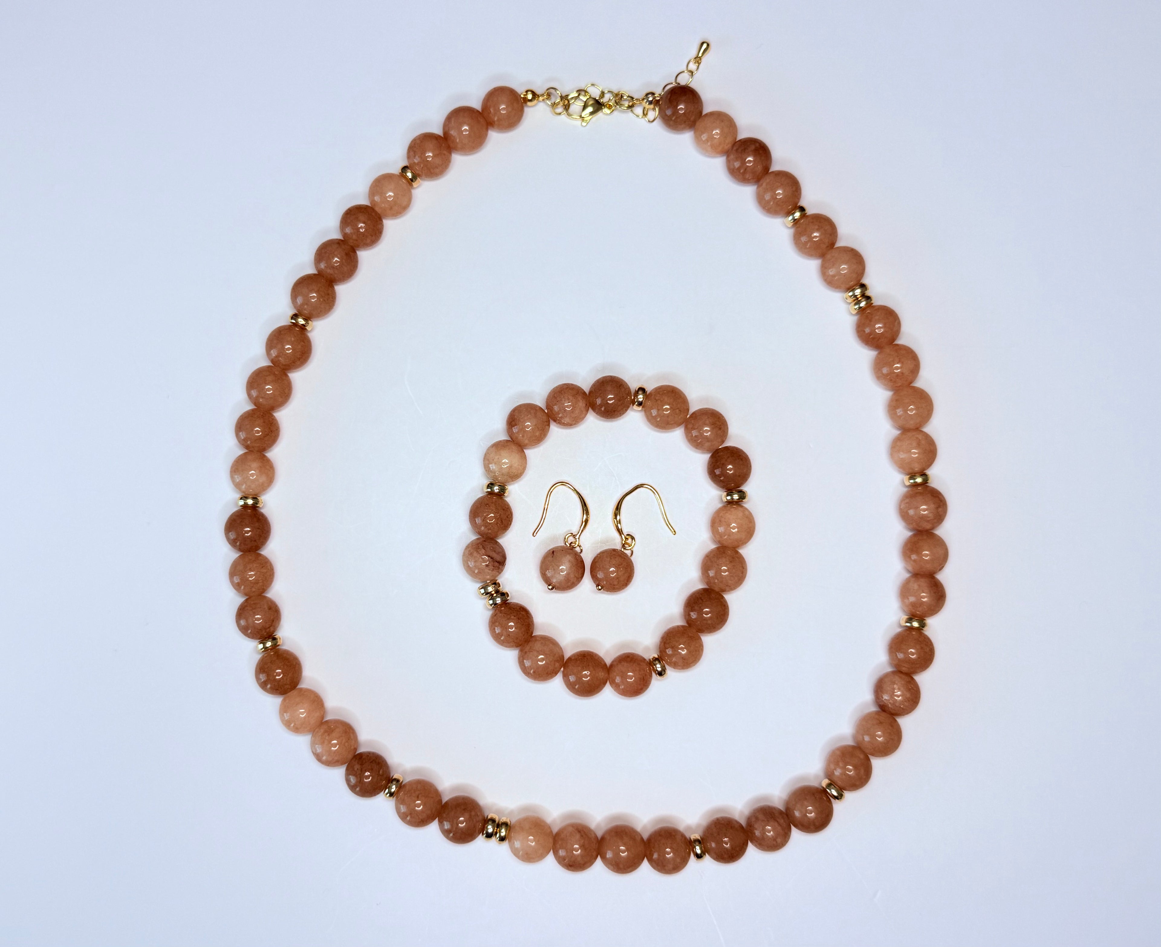 Cappuccino agate set.