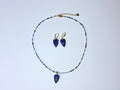Lapis Lazuli quartz stone set.