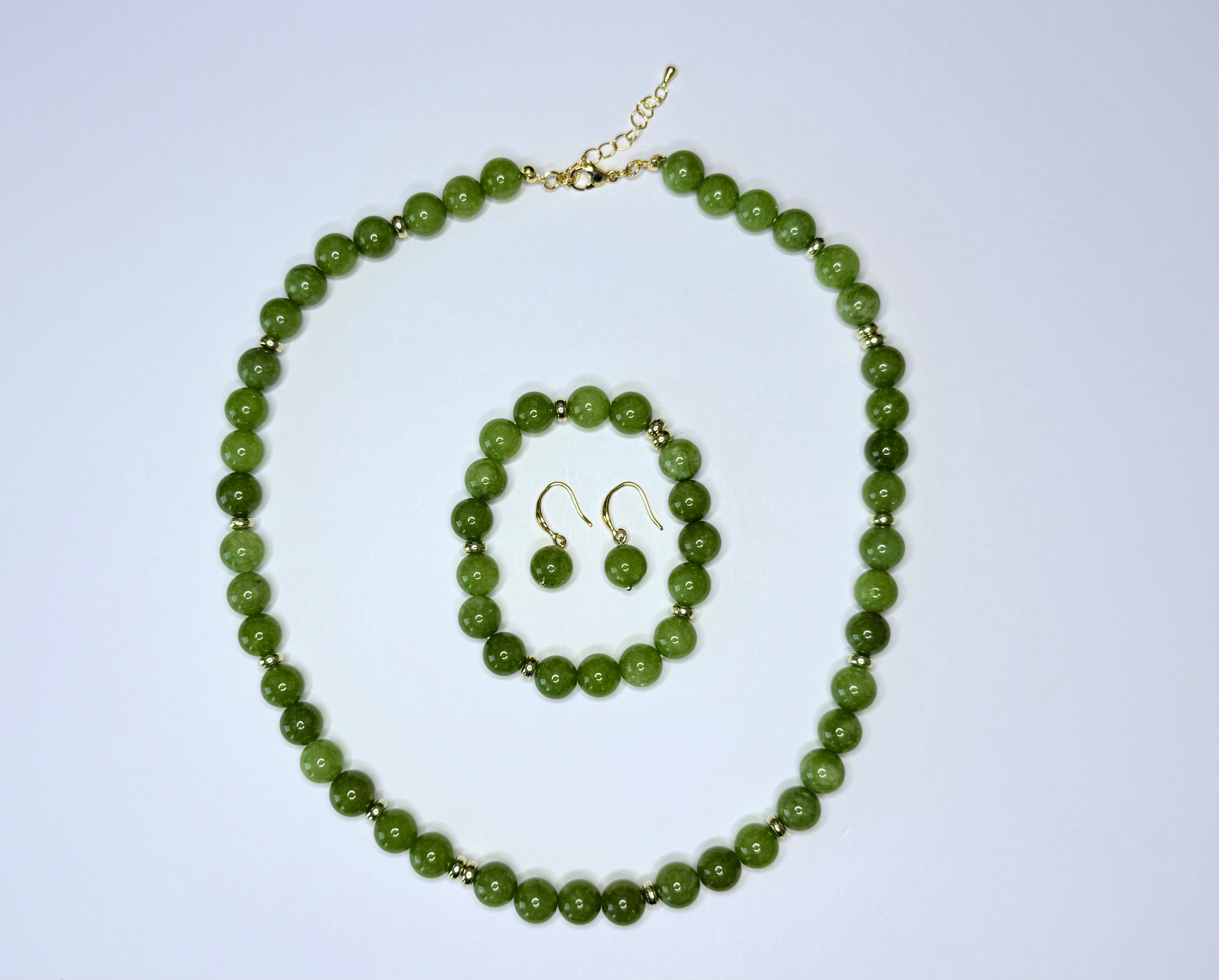 Green agate set.