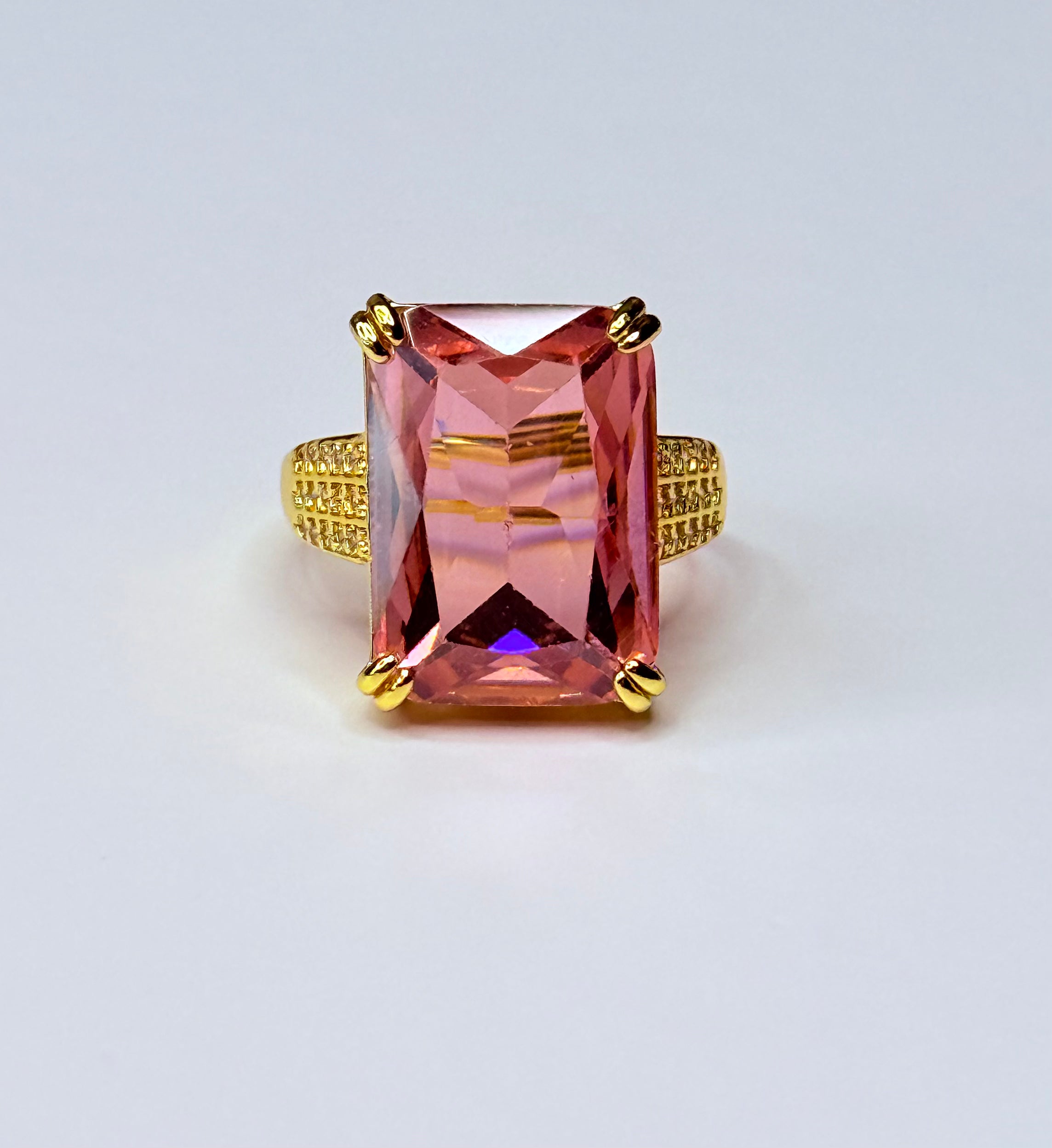 Royal pink adjustable ring.
