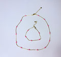 Pink bead set.