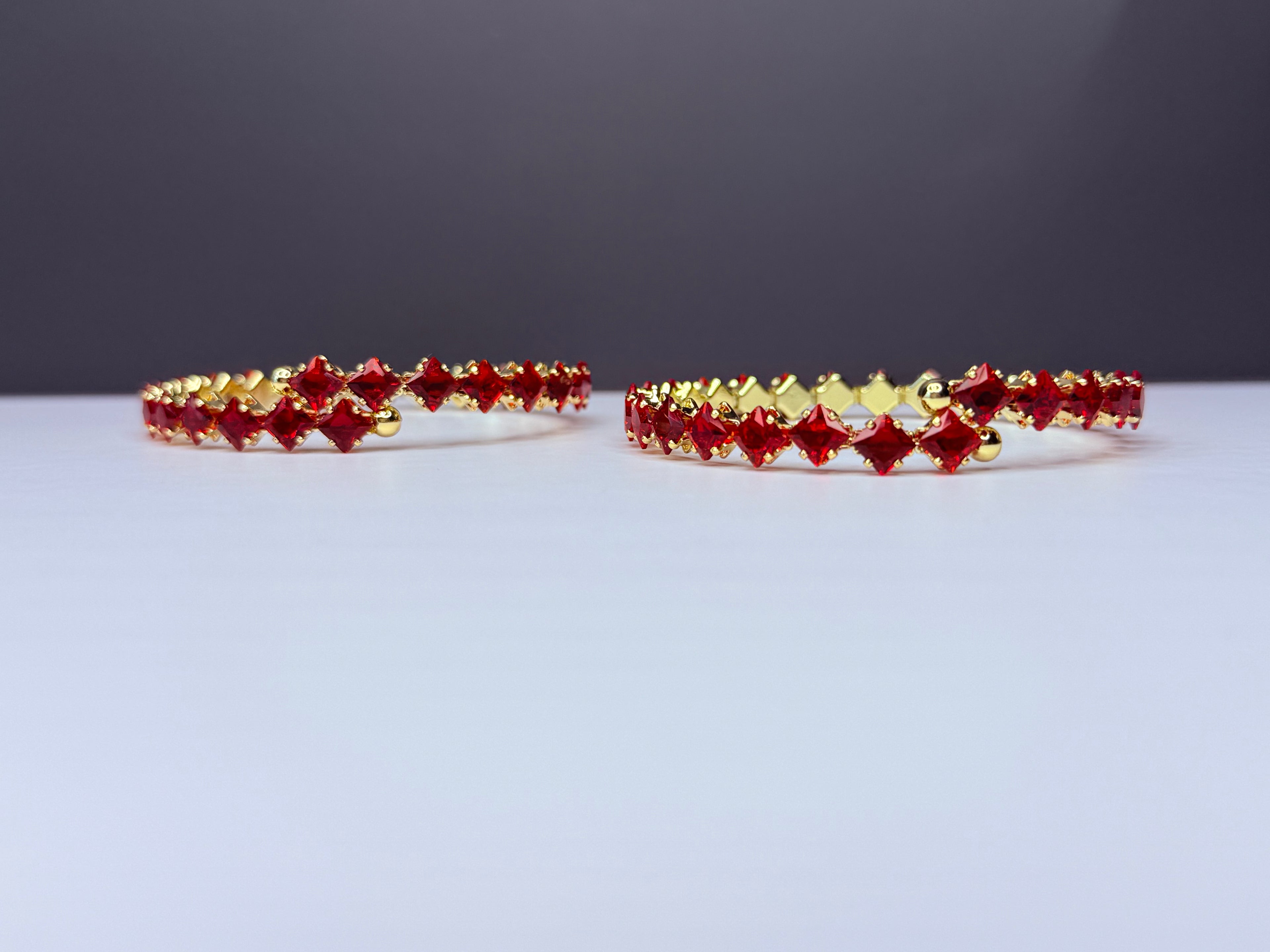 Tennis bracelets red