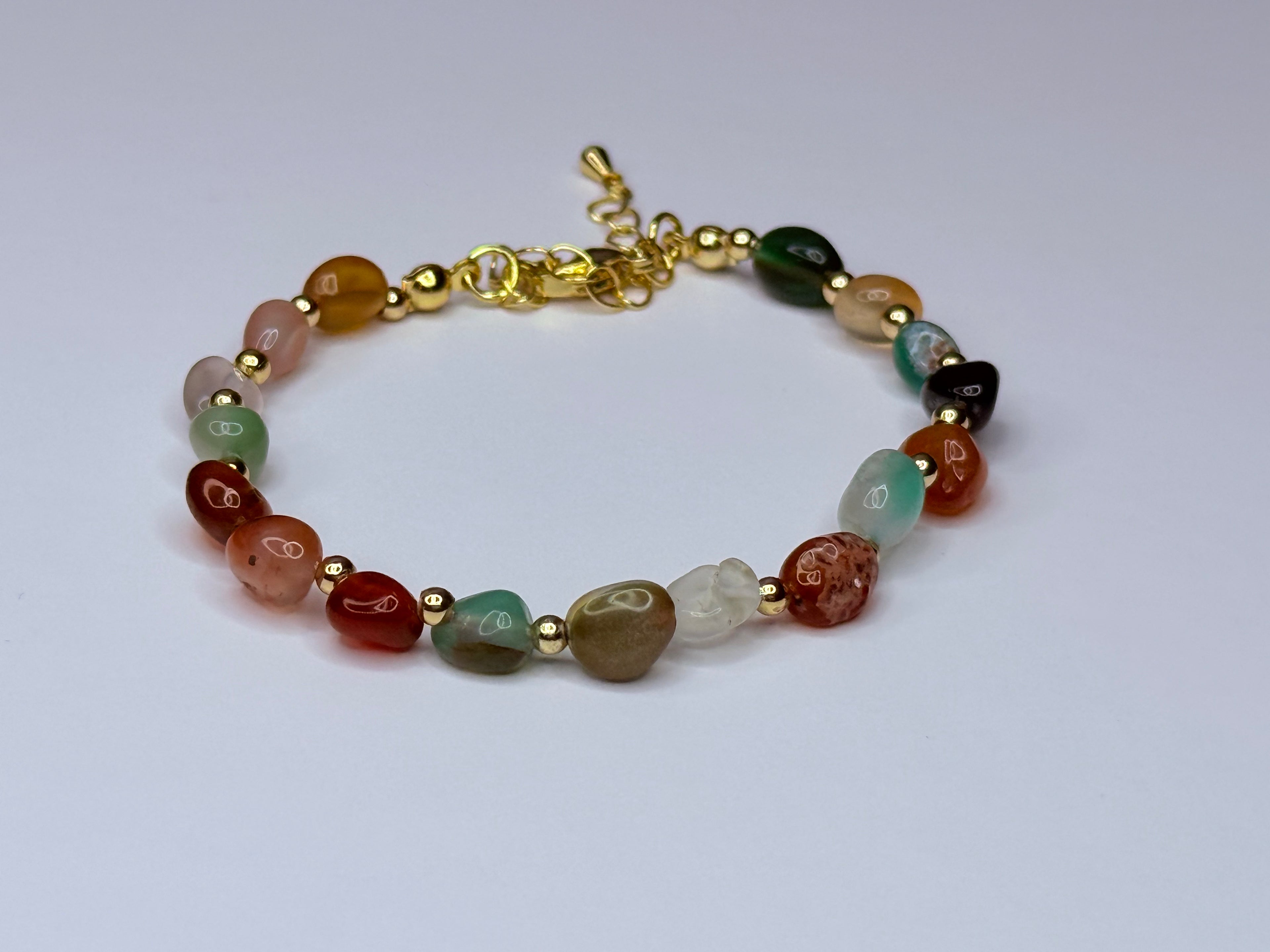 Multicolor genuine stone bracelet