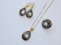 Multicolor freshwater pearl set.