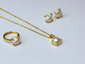 Genuine natural stone and freshwater pearl set.