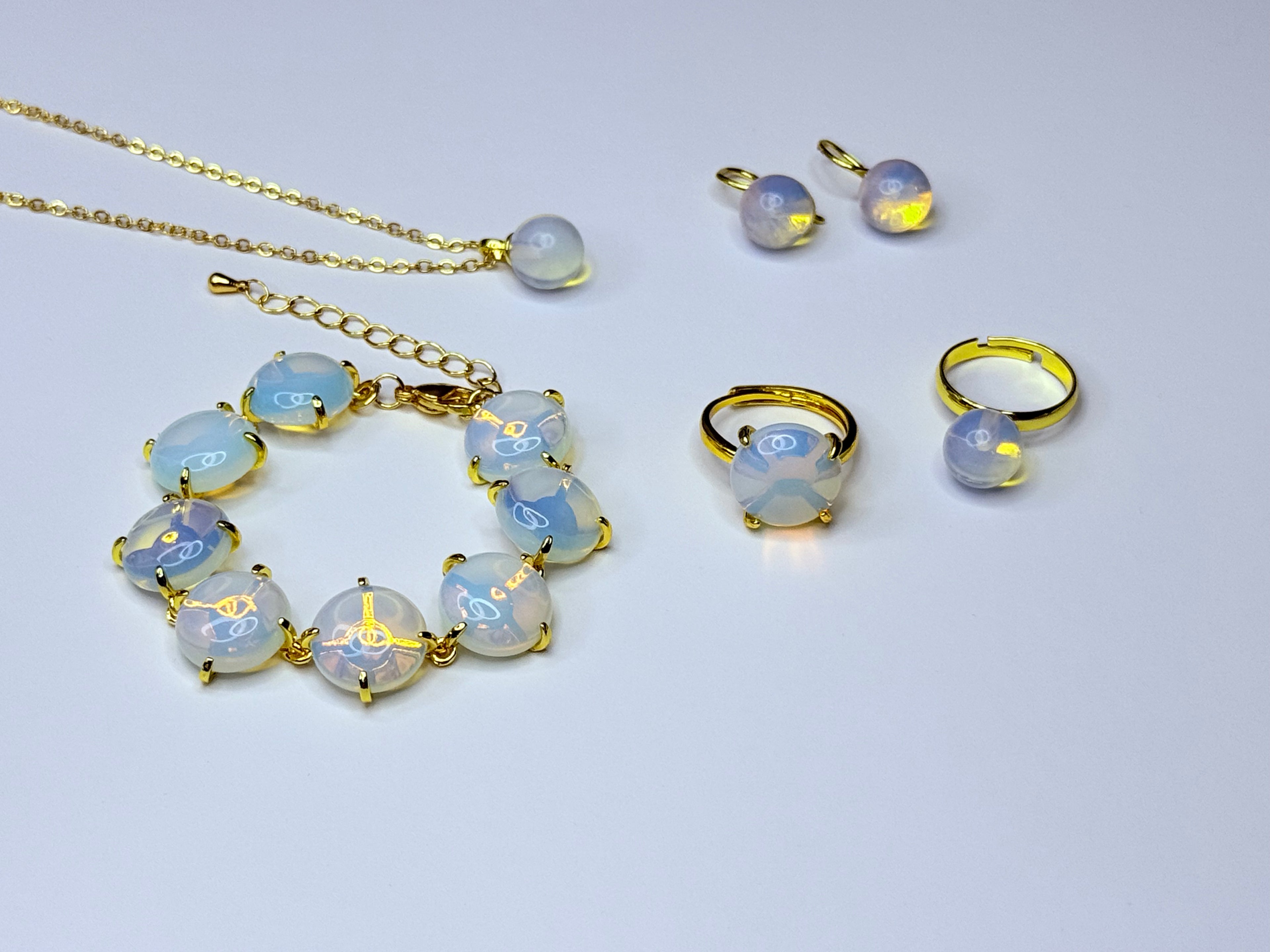 Genuine opalite set.