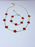Red flower set.