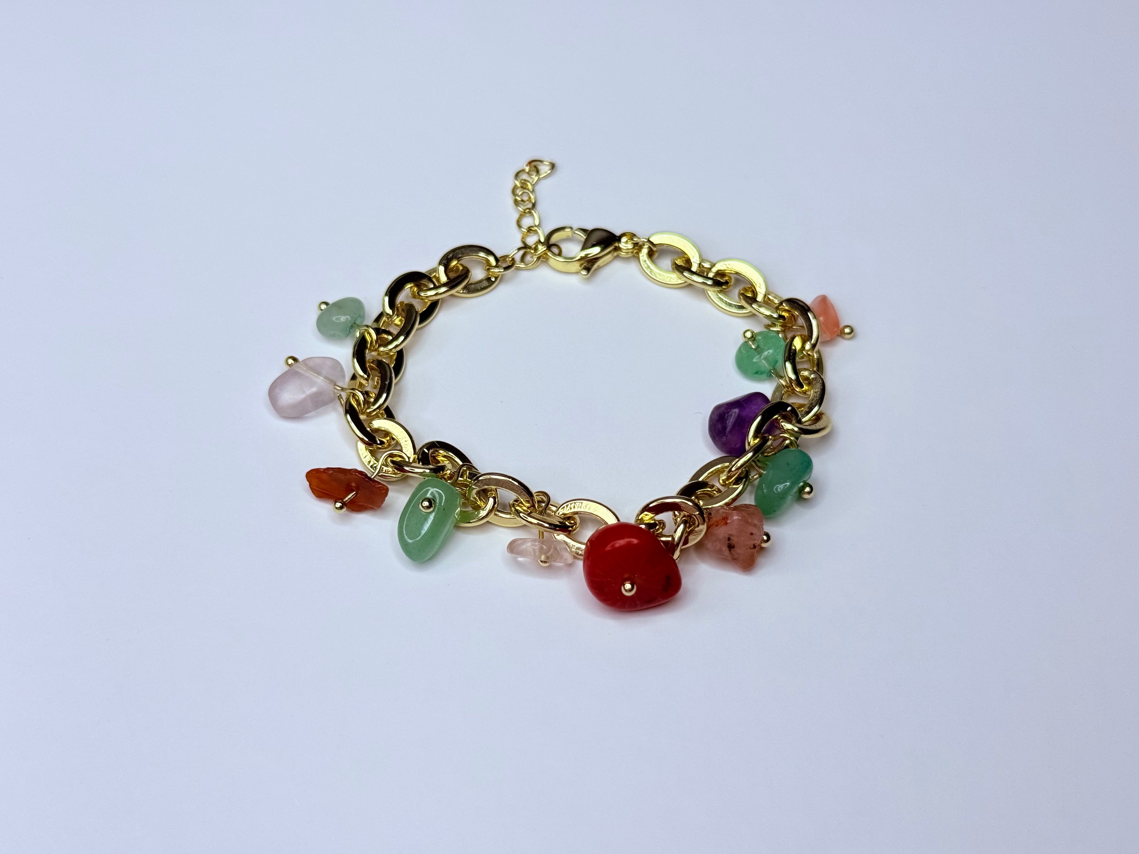 Multigemstone bracelet.
