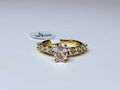 Princess-cut engagement ring.