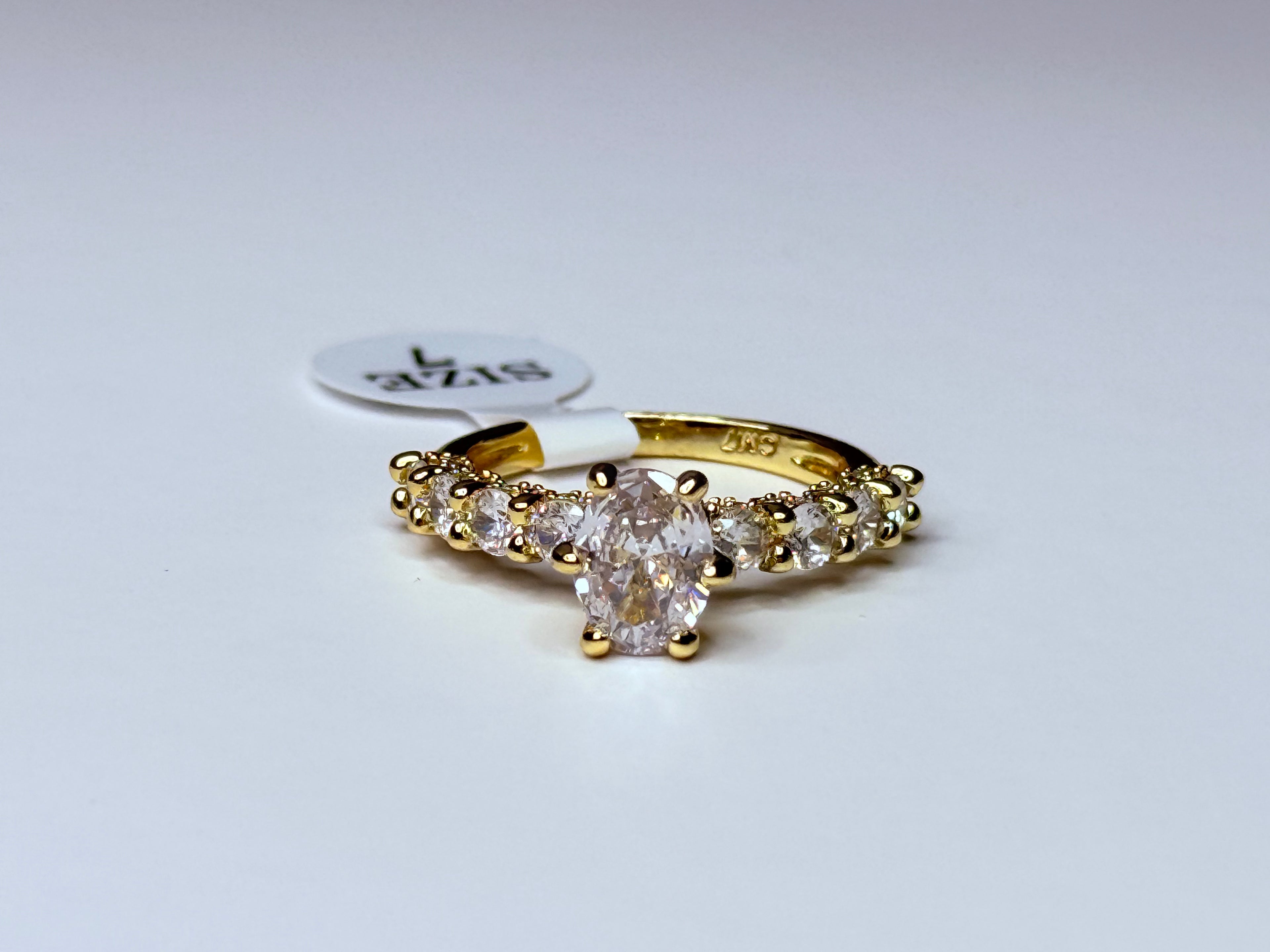 Princess-cut engagement ring.
