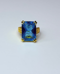 Royal blue adjustable ring.