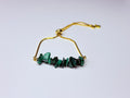 Adjustable genuine stone malachite bracelet.