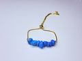Adjustable genuine stone turquoise bracelet.