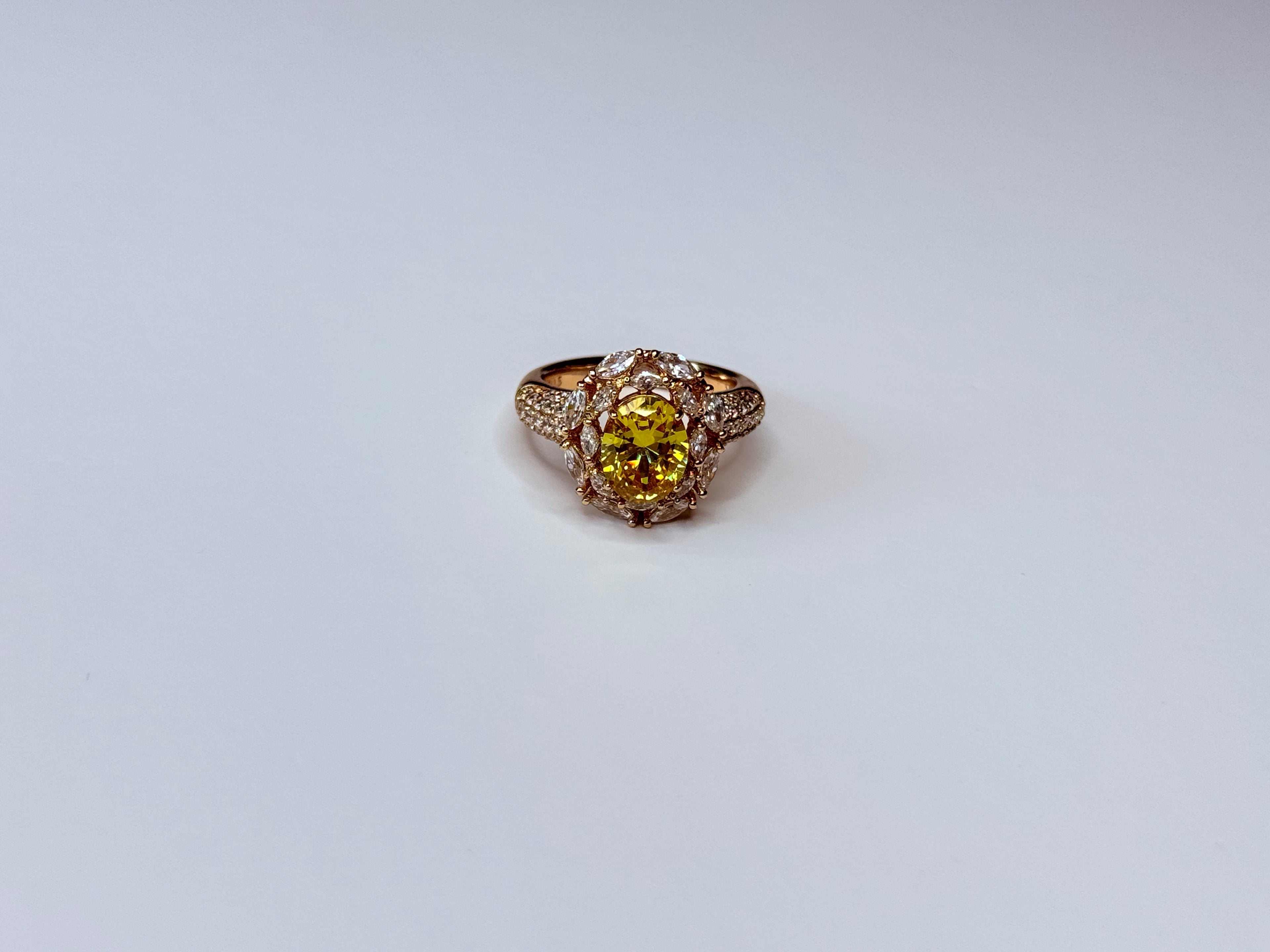 Rose gold Roman princess ring.
