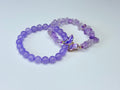Light amethyst natural stone bracelet set.