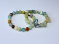 Amazonite natural stone bracelet set.