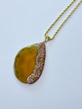 Genuine natural stone yellow agate.