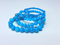 Turquoise natural stone bracelet set.