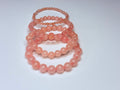 Rose quartz natural stone bracelet set.