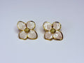 Floral earrings.