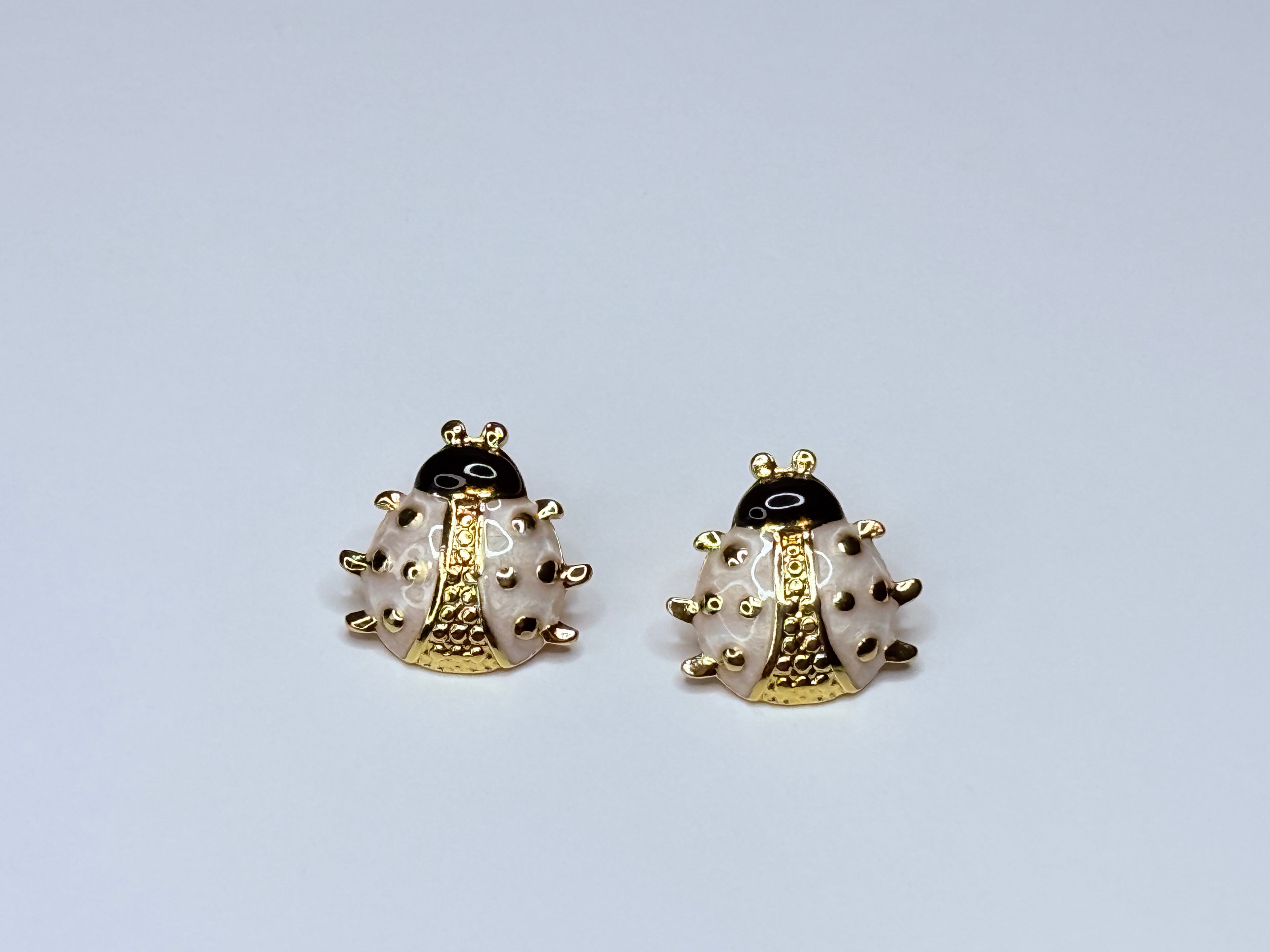 Ladybug earrings.