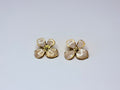 Floral earrings.