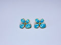 Floral earrings.