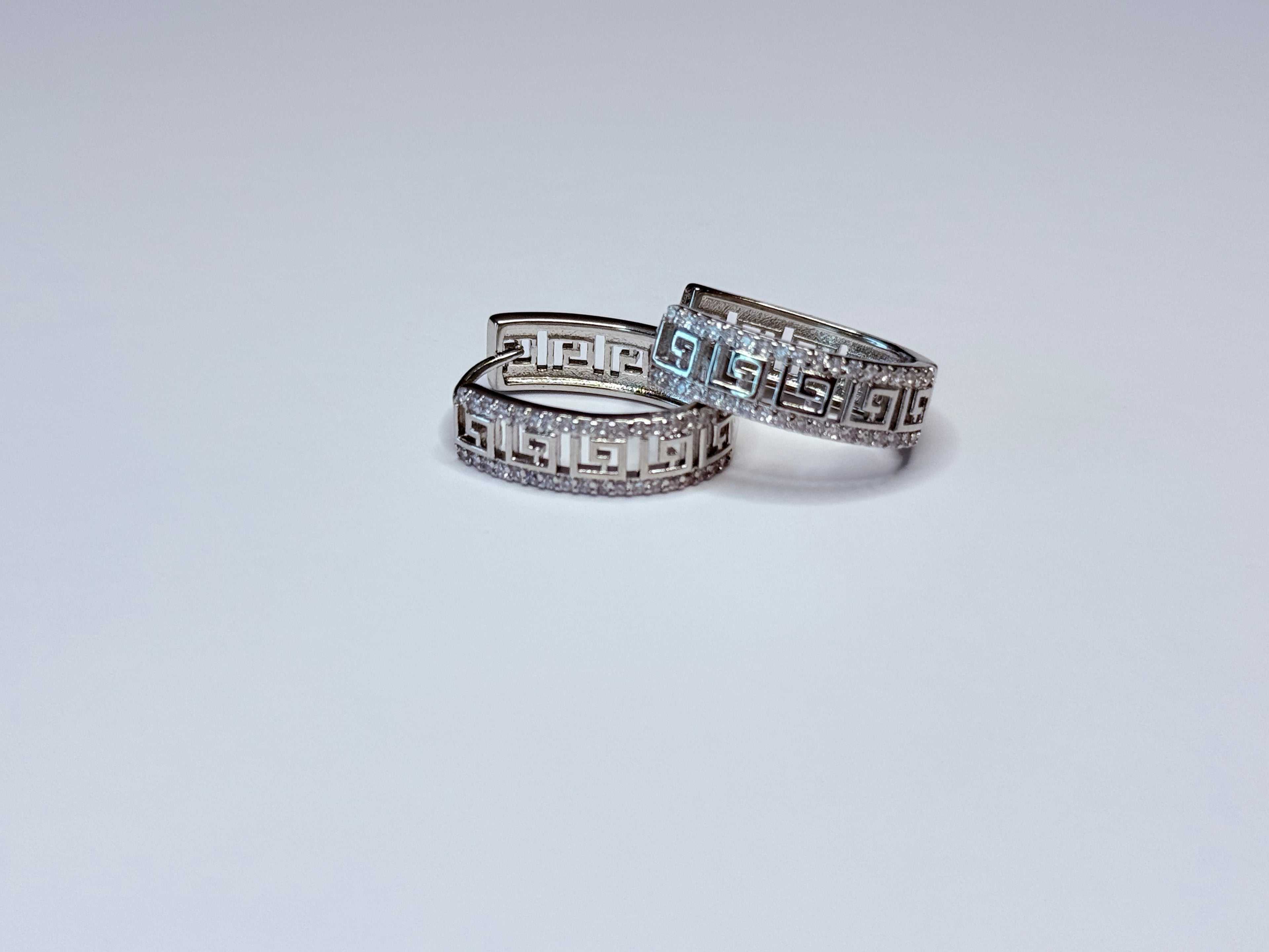 Greek key earrings.