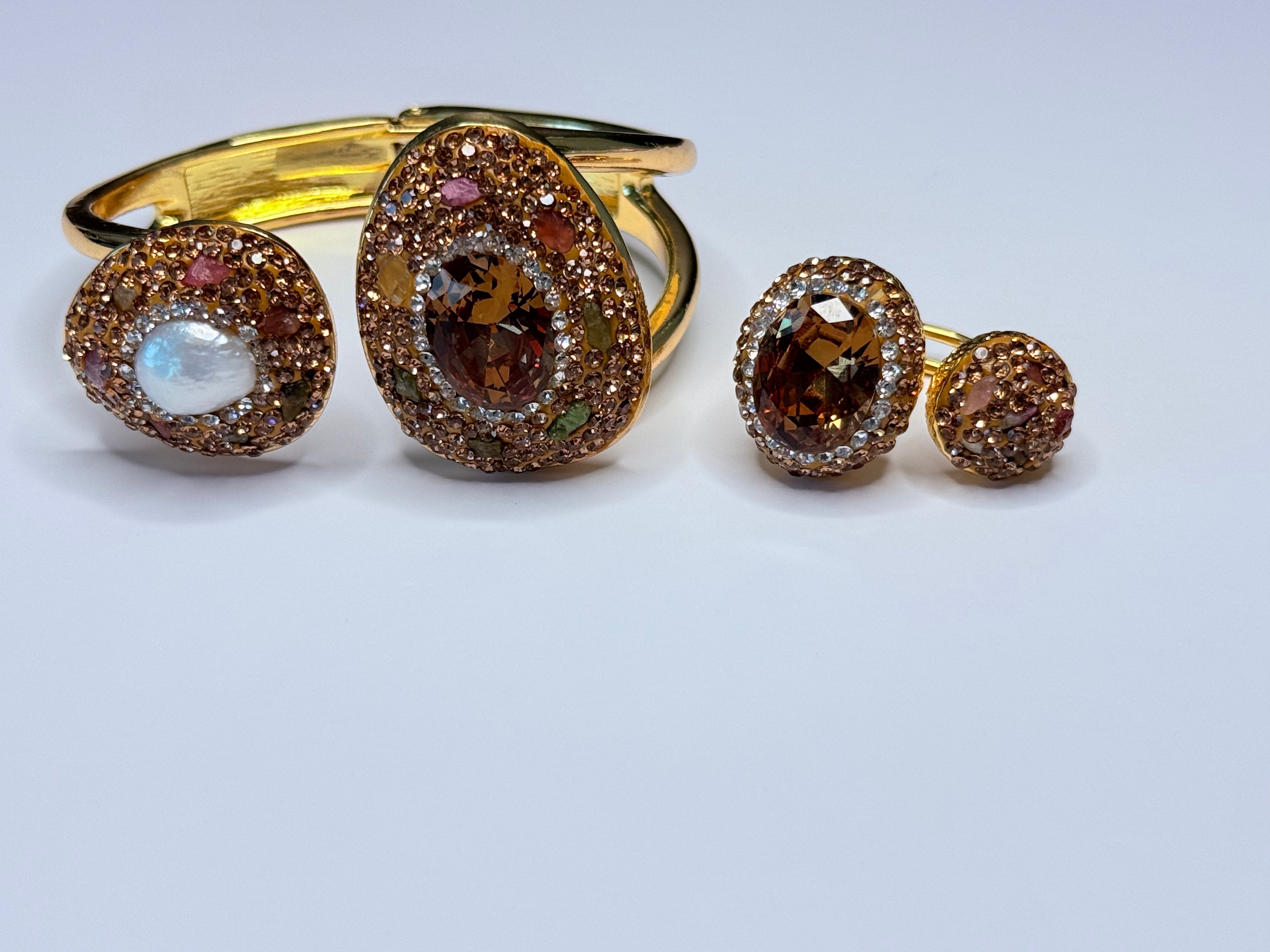 Sultanite ring and bracelet set.
