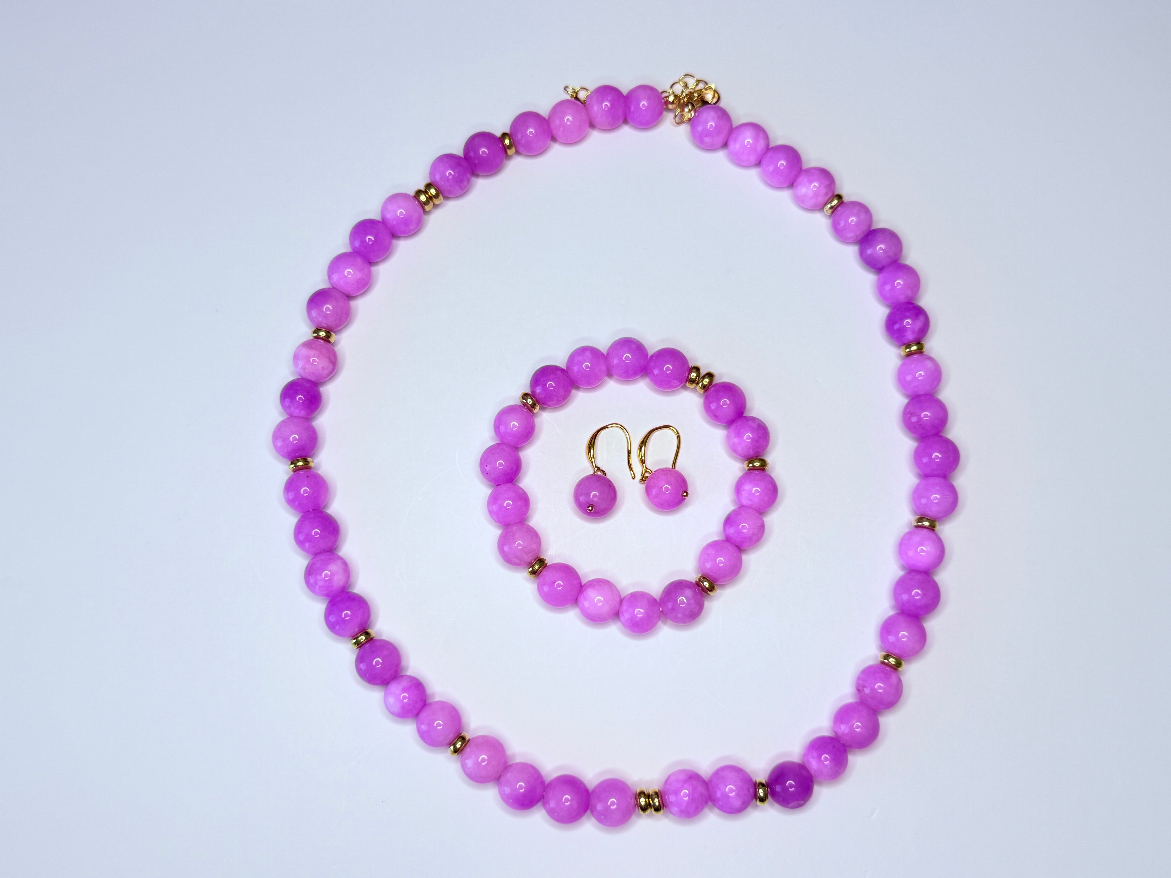 Lilac agate set.